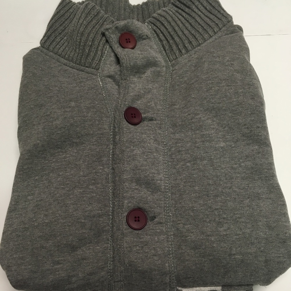 Gray casual button down sweater XL